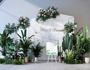 wedding balloon lobby 3D model