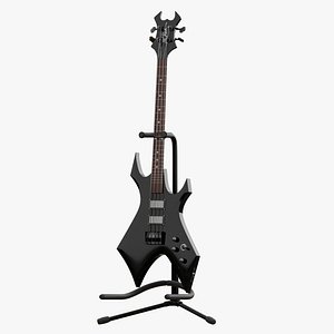 3D model B C Rich Warlock Bass Guitar PBR