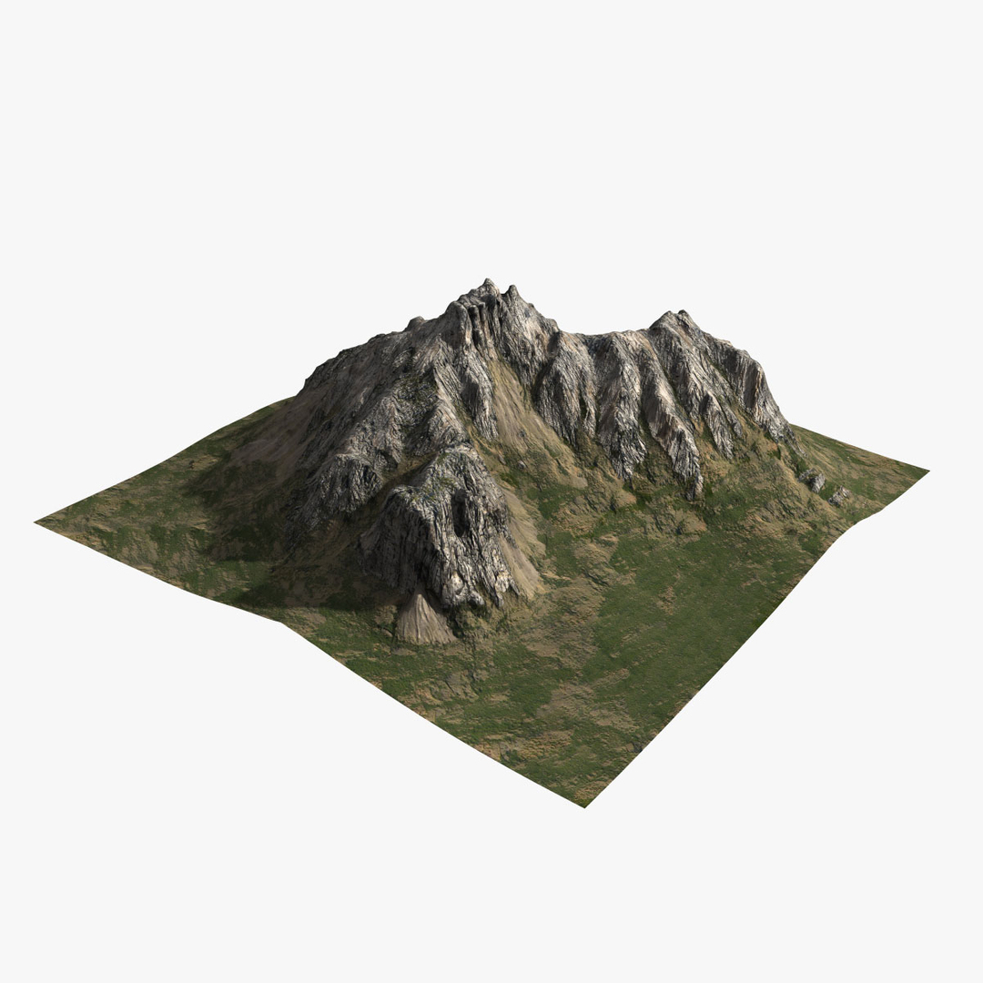 3d obj rocky mountain