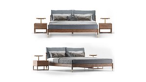 3D Scandinavian style bed model