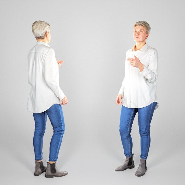 adult woman casual style 3D