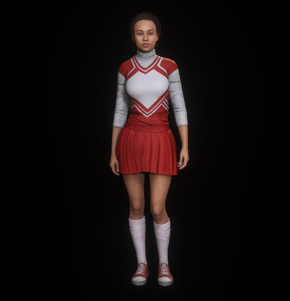 3D Cheerleader PBR Game Ready