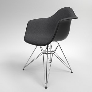 Vitra Eames Plastic Armchair DAR black grey
