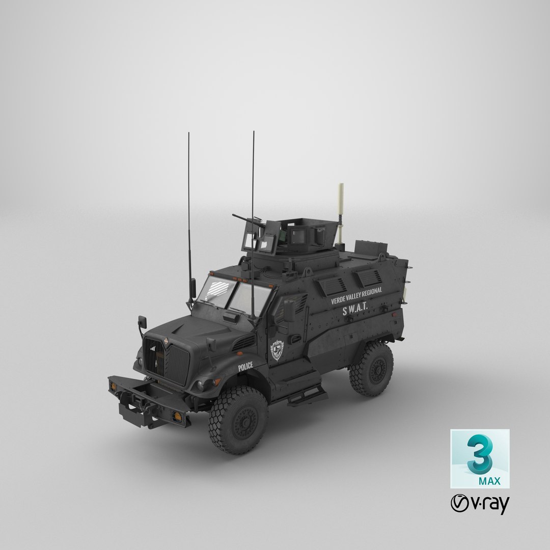 SWAT Vehicle International MaxxPro 3D model https://p.turbosquid.com/ts-thumb/QK/vuGhR9/hG/stemcell_max_vray_render/png/1694426179/1920x1080/fit_q87/f1813cb814fdca71e551d4df240d1e9a5a429b82/stemcell_max_vray_render.jpg