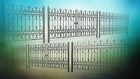 Gate and fence Metal Art JPEG PNG 2 texture packs Low-poly 3D model