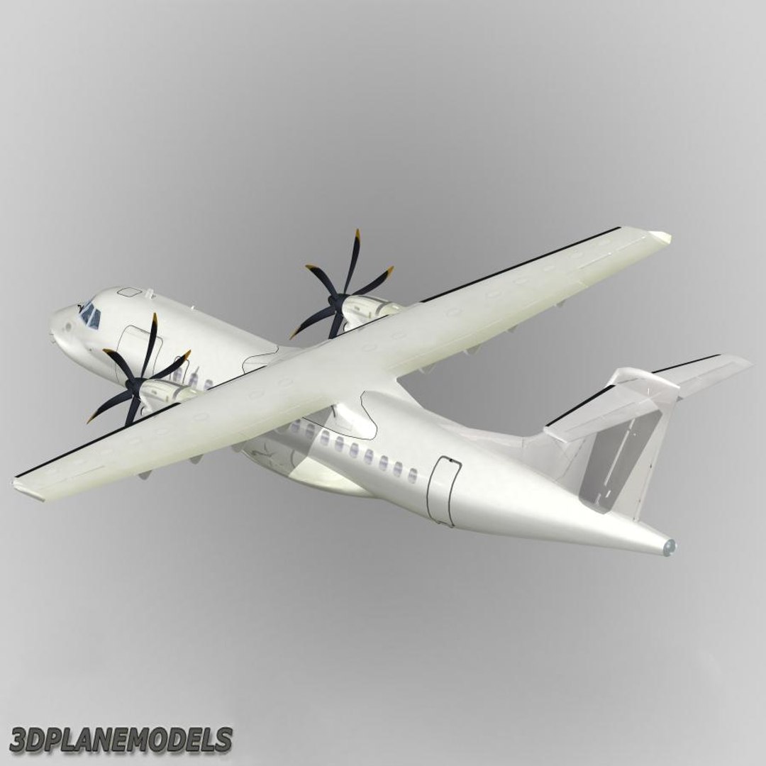 3d Atr 42-500 Generic White Model