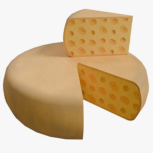 Cheese Wheel - Low Poly Game Ready 3D