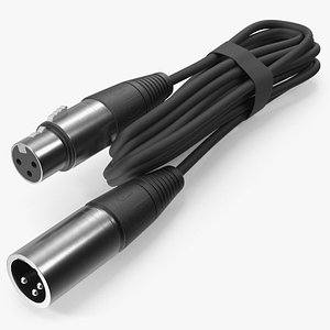 3D Audio Signal Transfer XLR Cable Black