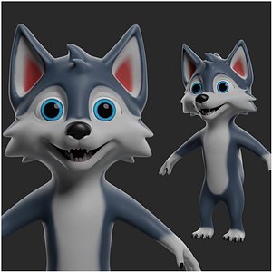 3D Cartoon Wolf