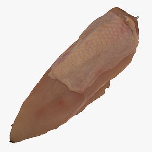 3D Chicken Breast Skin On 02 RAW Scan