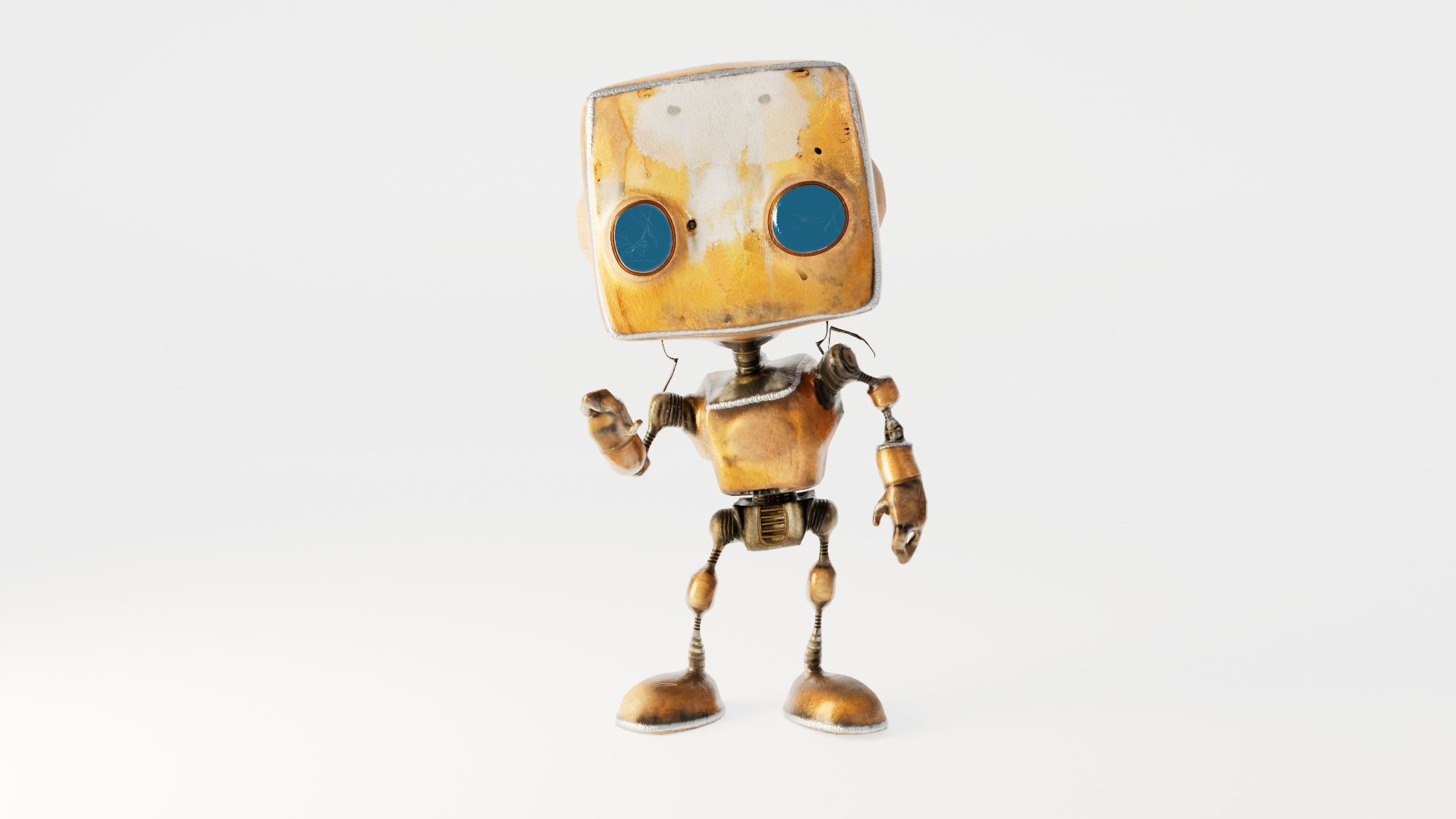 Rusty Bot Rigged Animated 3D Model - TurboSquid 2356120