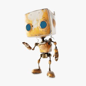 Rusty Bot Rigged  Animated 3D model