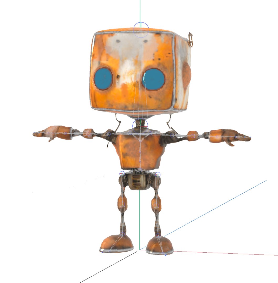 Rusty Bot Rigged Animated 3D Model - TurboSquid 2356120