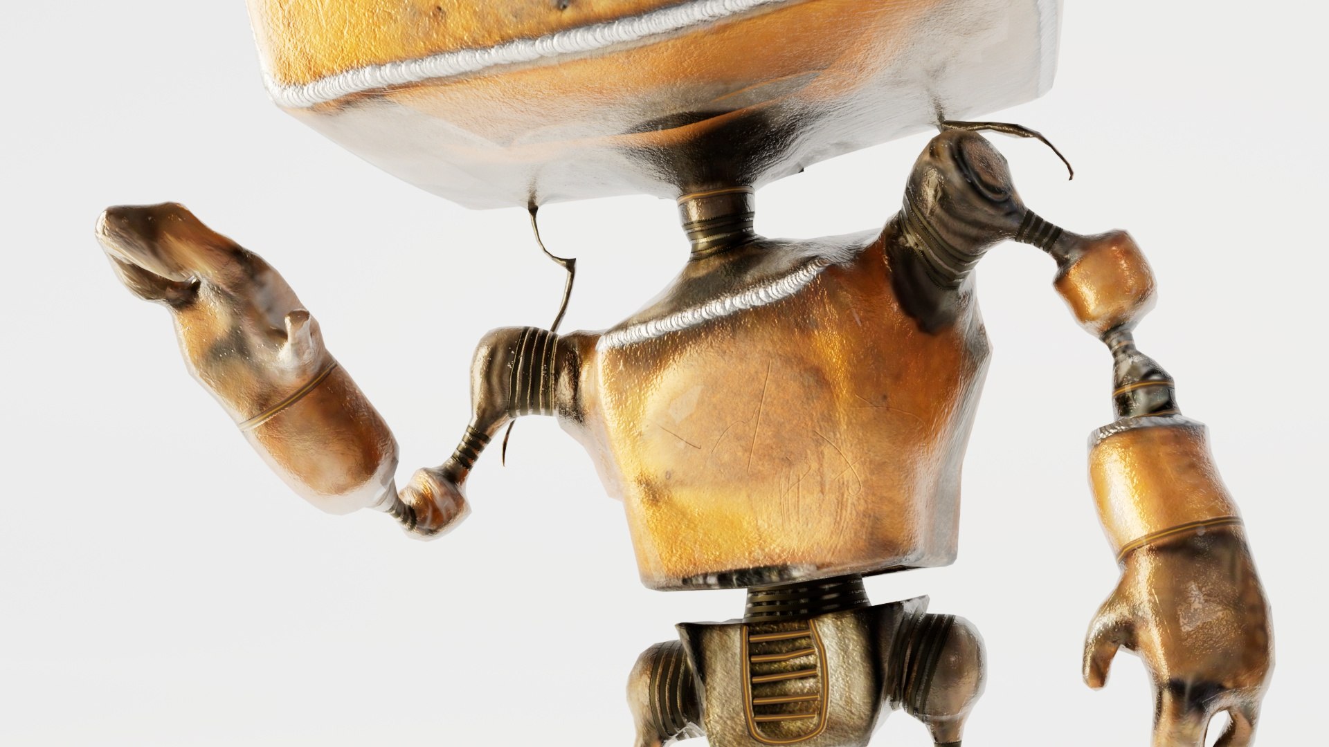 Rusty Bot Rigged Animated 3D Model - TurboSquid 2356120