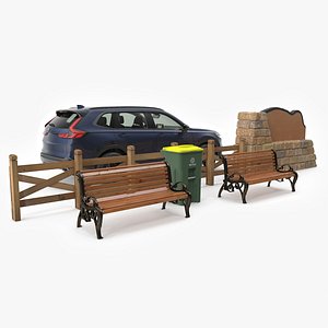 3D SUV along with Welcome Sign