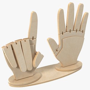 3D Counting Hands Index Finger Up model