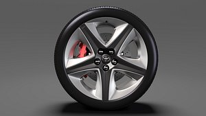 toyota prius 2017 wheel 3D model