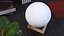 Lamp Moon on Wooden Stand Light Off