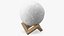 Lamp Moon on Wooden Stand Light Off