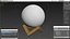 Lamp Moon on Wooden Stand Light Off