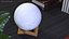 Lamp Moon on Wooden Stand Light Off