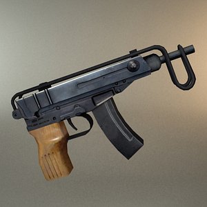 skorpion vz61 gun 3d model