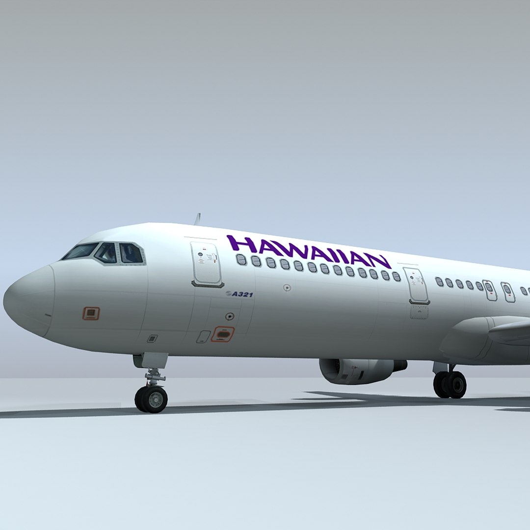 Airbus A321 Hawaiian Airlines 3d Max