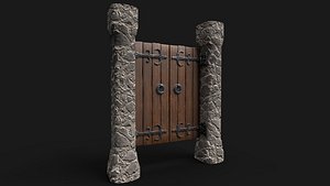 Gate Medieval M1 3D model