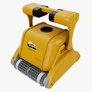 Orange Robotic Pool Vacuum Cleaner