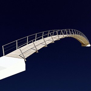 pedestrian bow bridge 3d max