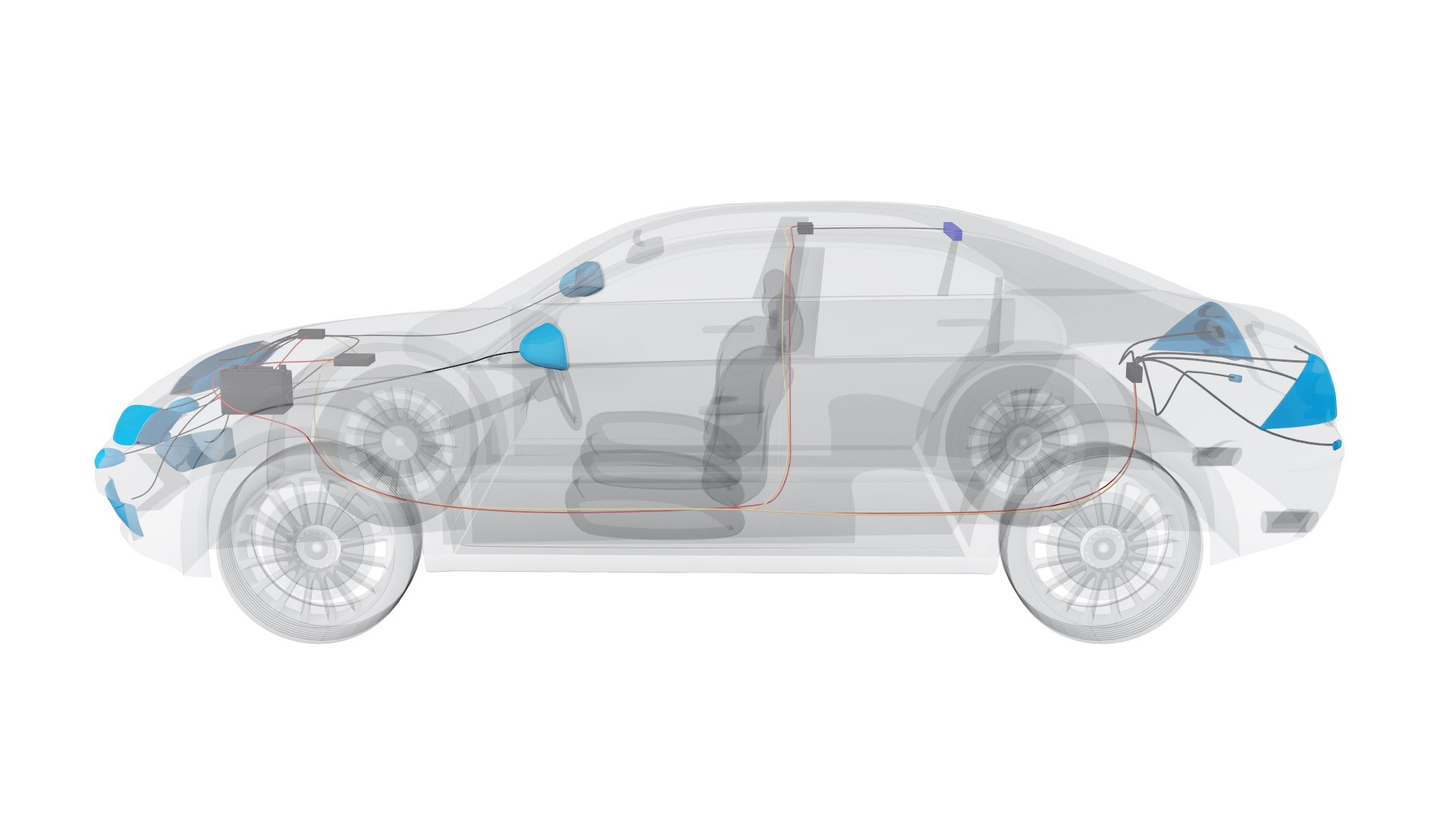 Wiring Inside A Car Model - TurboSquid 2215214
