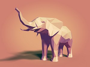 3D cartoon elephant