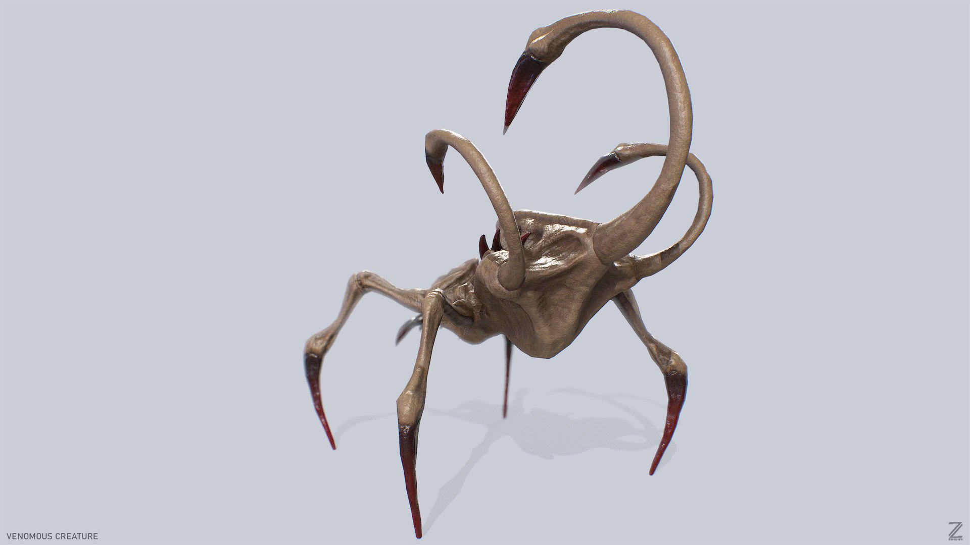 Venomous creature 3D model https://p.turbosquid.com/ts-thumb/QL/deM0gN/Zo/venomous_creature_01_cam06/jpg/1753369561/1920x1080/fit_q87/a6d865599a3bfae88ab84d7b03234bb24b18a87e/venomous_creature_01_cam06.jpg