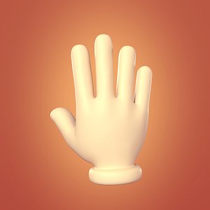 Cartoon Hand -- Rigged