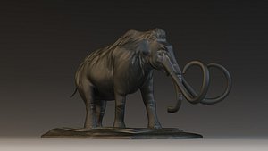 3D mammoth elephant sculpture animal extinct art sculptures north america