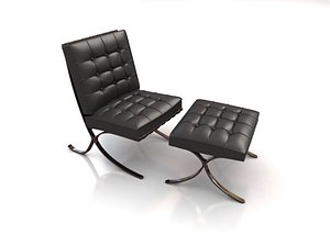3d model barcelona chair