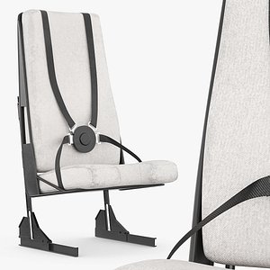 3D Helicopter Crew Seat with Harness