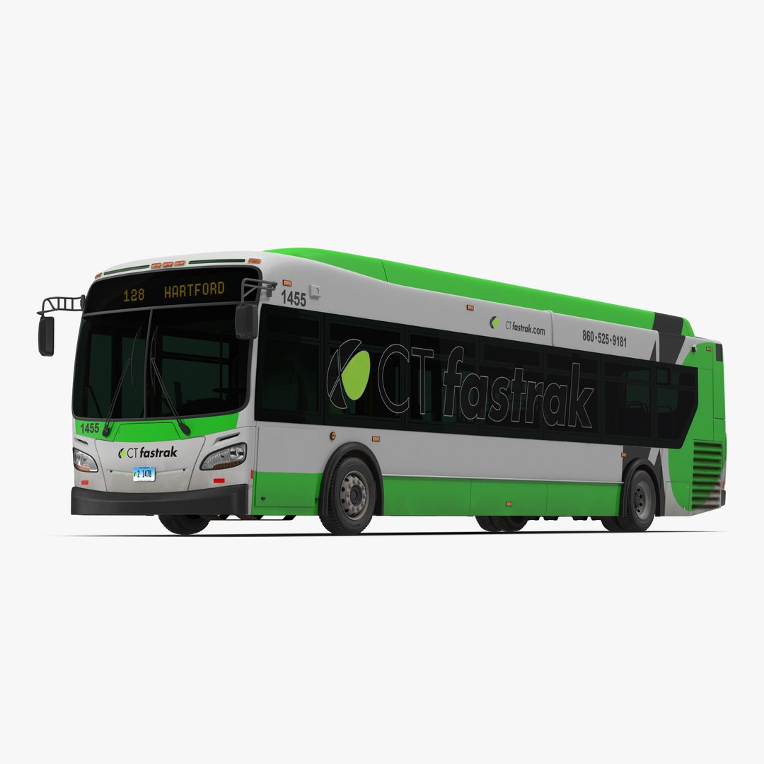 New Flyer Xcelsior XD40 Bus CTfastrak Simple Interior 3D model preview