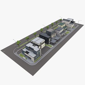 3D Japan Sapporo District 01 LowPoly