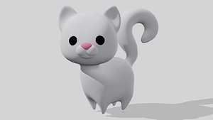 White cute cat