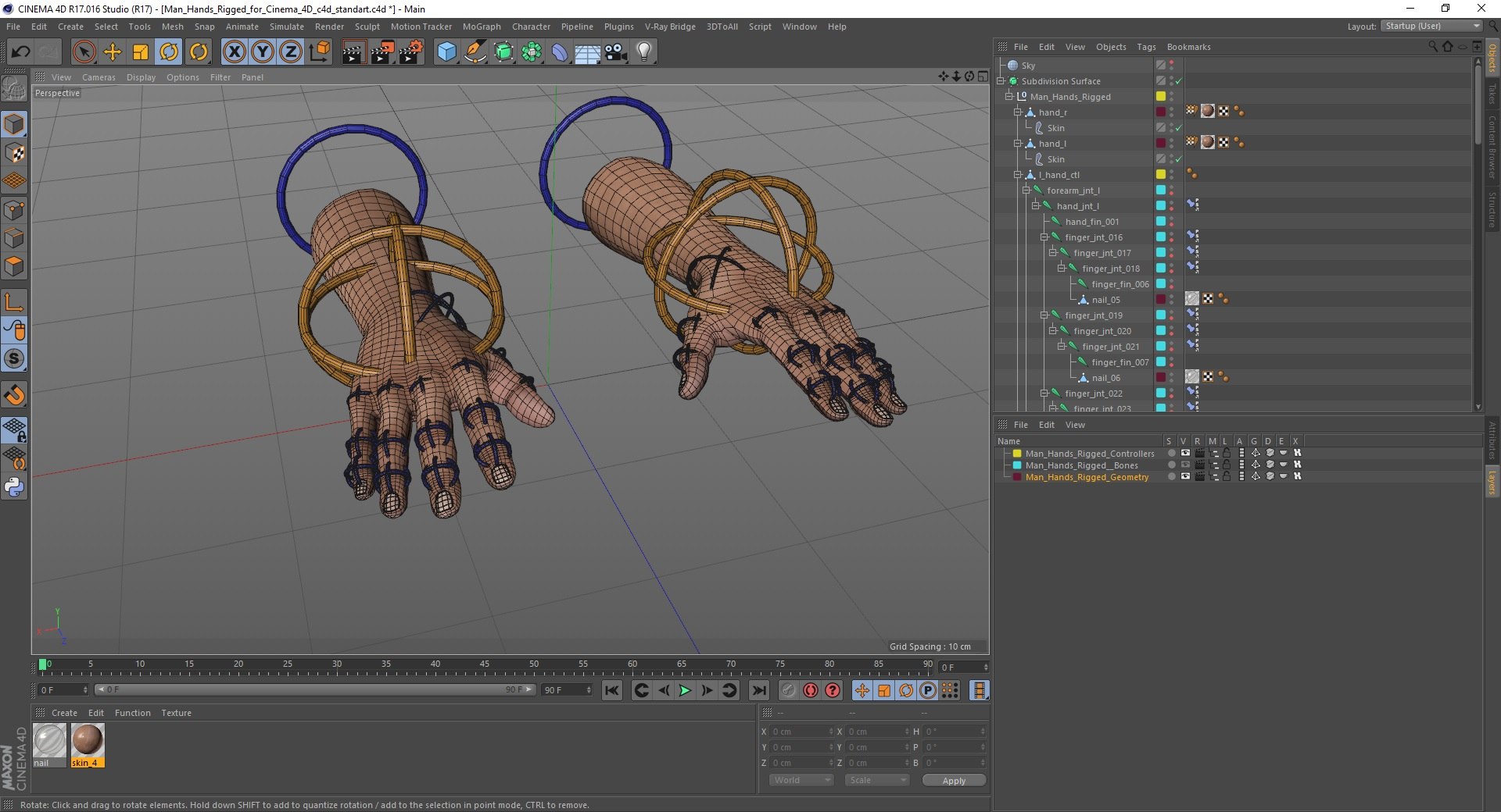 Man Hands Rigged For Cinema 4D 3D Model - TurboSquid 2199224