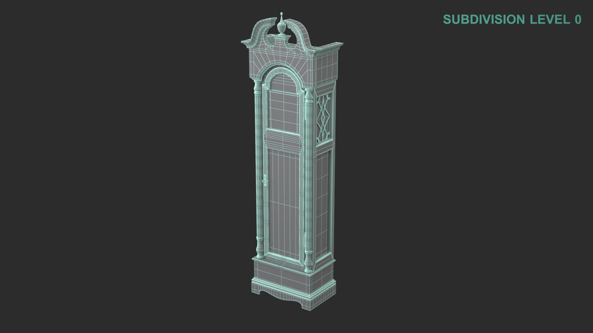 3D Grandfather Clock model https://p.turbosquid.com/ts-thumb/QM/5GfegH/2t/wireframe0007/jpg/1678040662/1920x1080/fit_q87/3bf311ff25c79b045364109b162de35f3c8ed15a/wireframe0007.jpg
