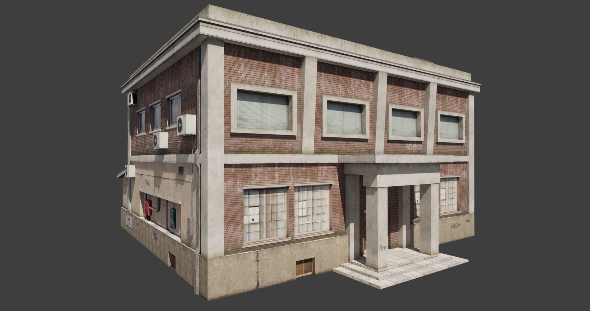 3D Building Industrial City Work Street Low-poly - TurboSquid 2212034