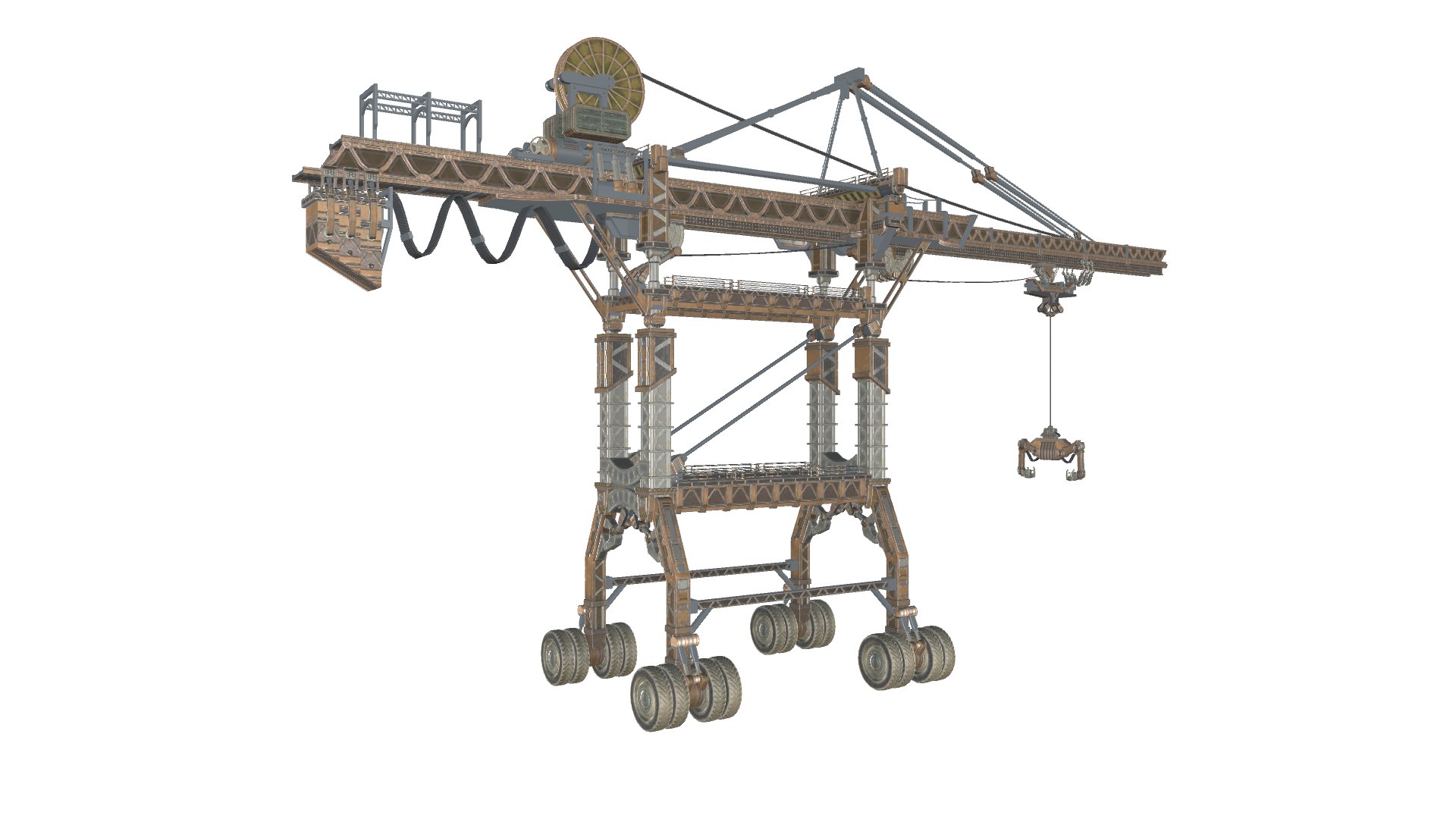 RTG crane model - TurboSquid 1888742