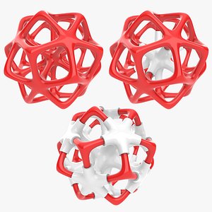 3D Math Sci-Fi Geometries Set 01 model