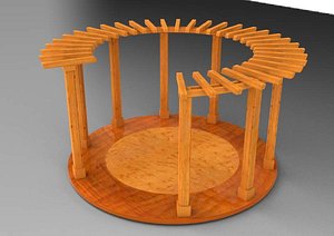 3d model of birdseye pergola