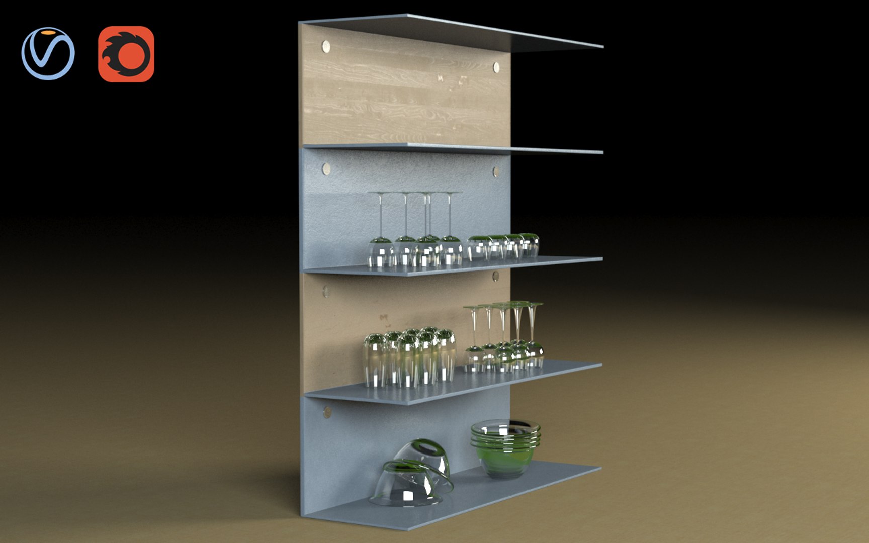 Free kitchen shelf 3D model | 1143947 | TurboSquid