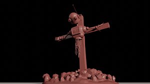 Crucified Robot 3D model