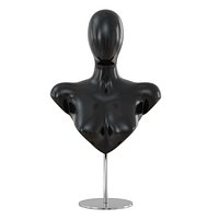 Female black bust on a metal stand 104