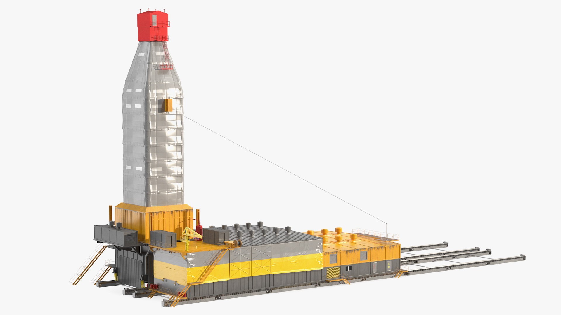 Polar Drilling Rig 3D model preview